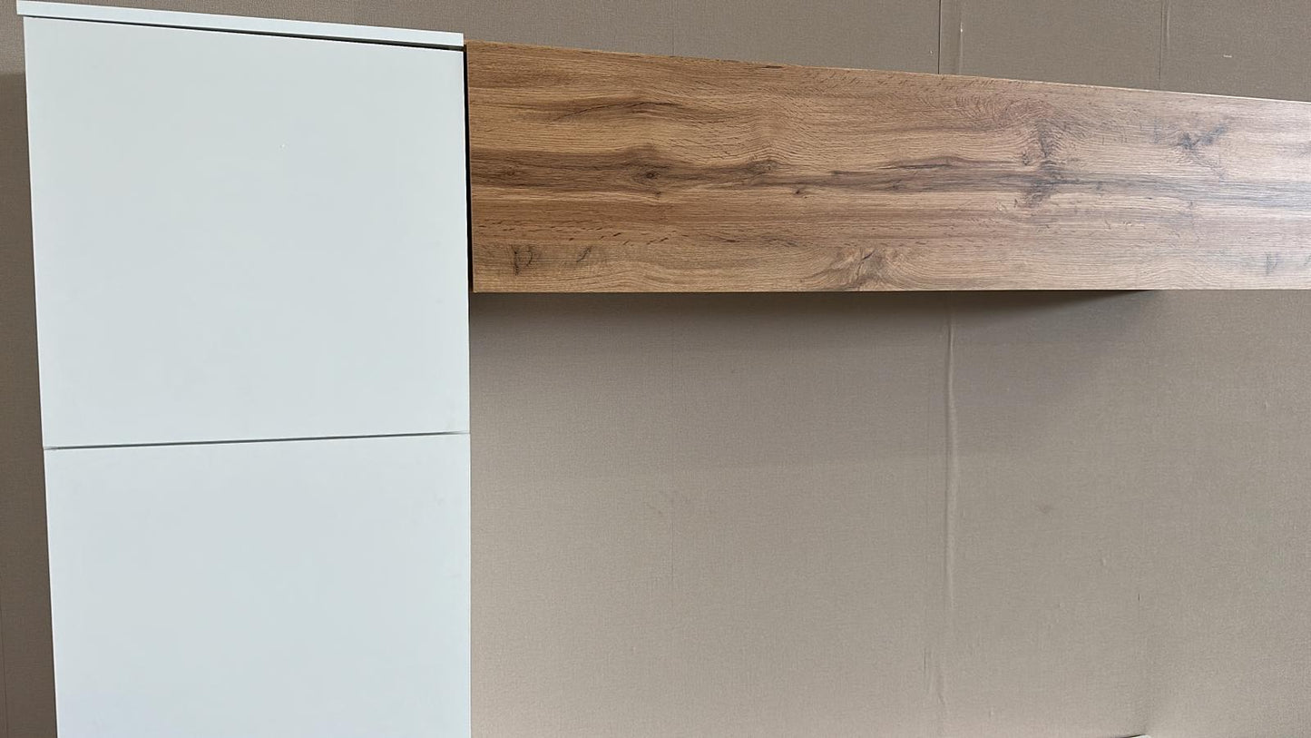 Living Design-e, alb și stejar Wotan, 240 x 196 cm