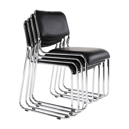 Conference chair, black ecological leather, BULUT