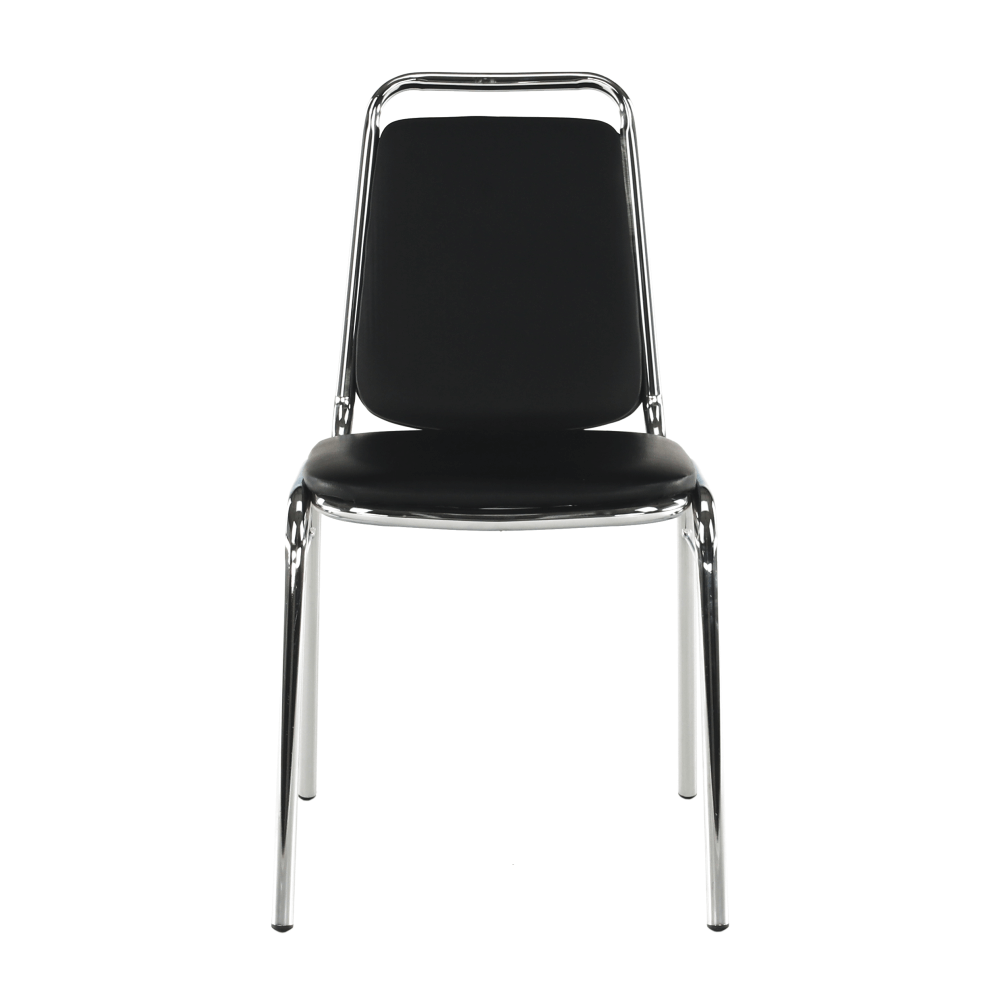 Conference chair, black ecological leather, ZEKI