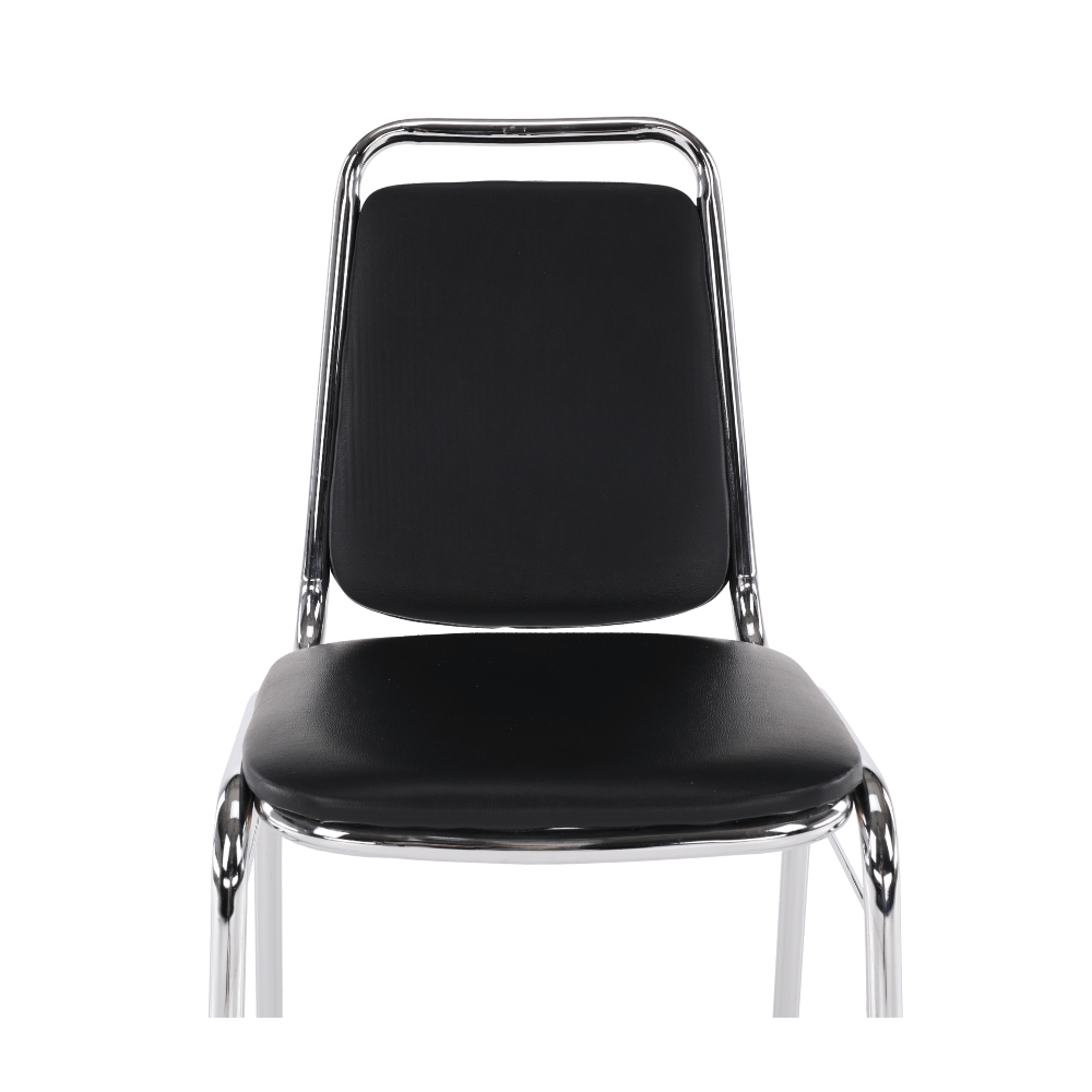 Conference chair, black ecological leather, ZEKI