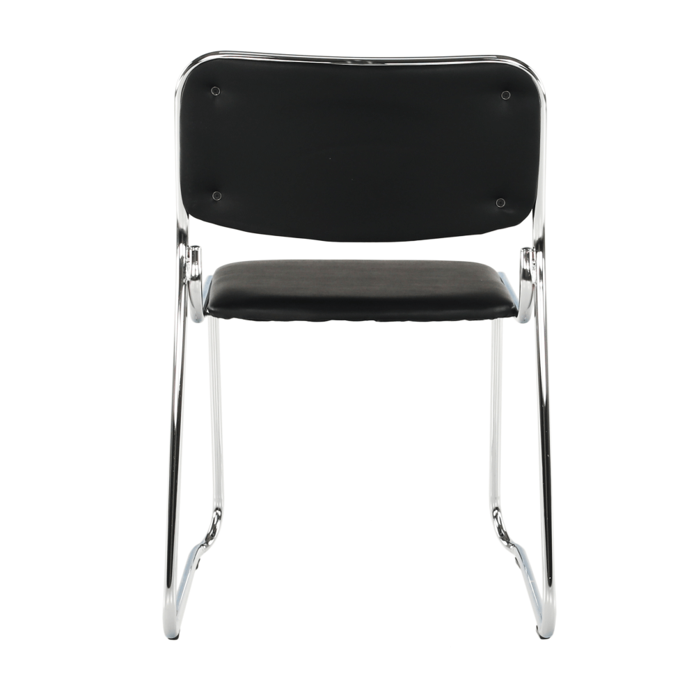 Conference chair, black ecological leather, BULUT