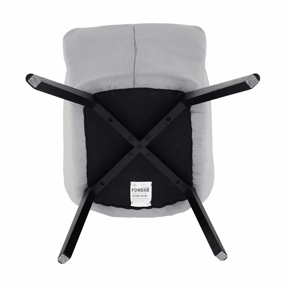 Design armchair, grey/black, FONDAR