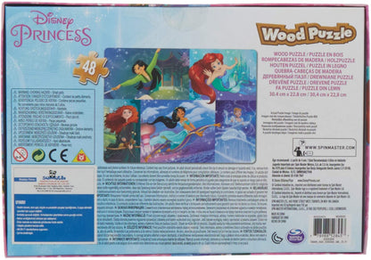 Puzzle Disney Princess, 48 piese, multicolor, lemn