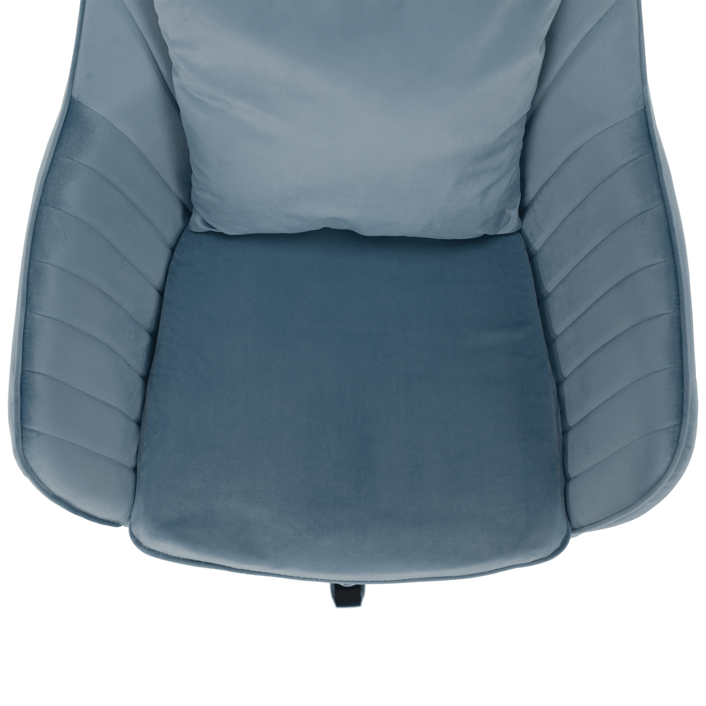 Office chair, blue velvet fabric / chrome, KLIAN
