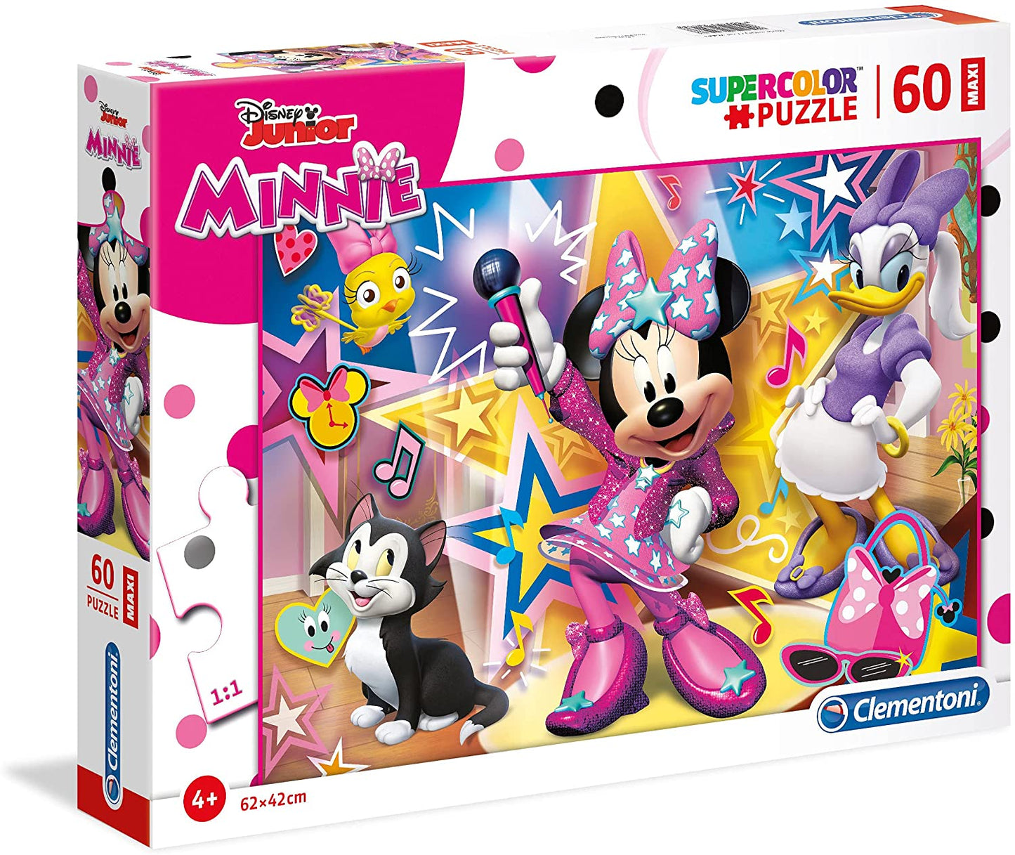 Puzzle Clementoni SuperColor Maxi Disney Junior Minnie, 60 piese
