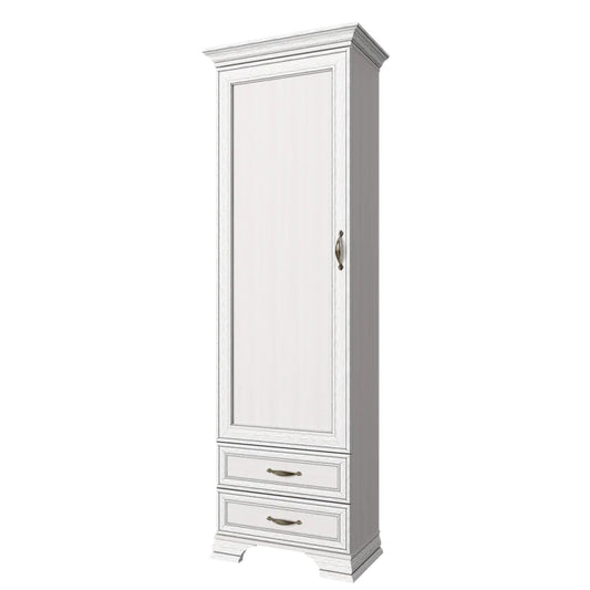 Tiffany cabinet, white-cream, 69x39.5x212 cm
