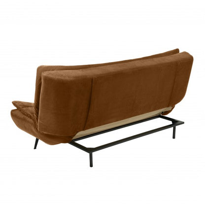 Extendable 3-seater sofa JAGUAR, brown, 190x114