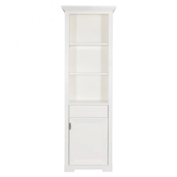 Bookcase With 1 Door And 1 Drawer Verona Bianco White, 65 Cm