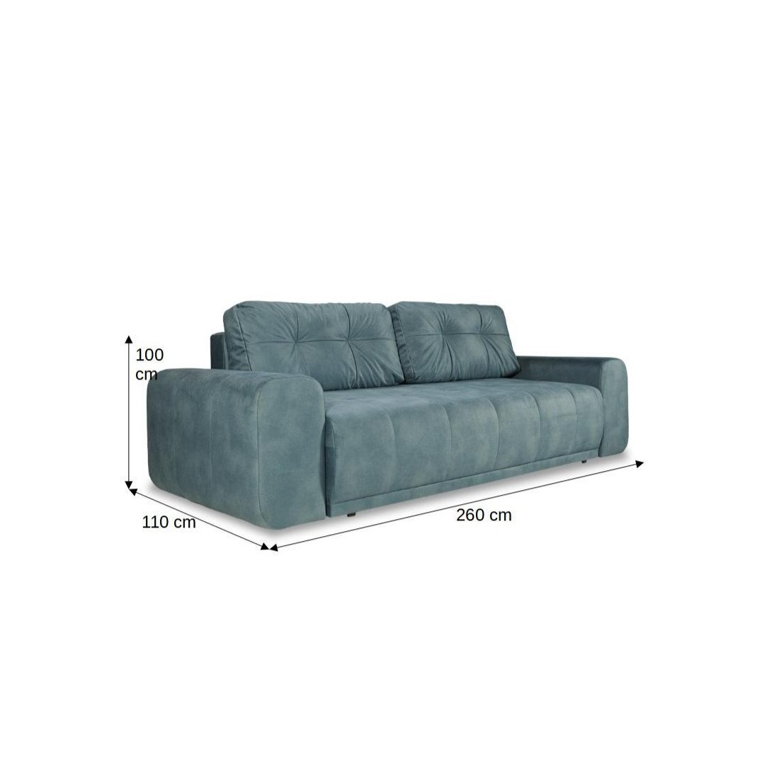 Dreamer Extendable Sofa, 260 x 110 x 100 Cm
