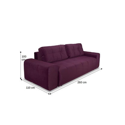 Dreamer Extendable Sofa, 260 x 110 x 100 Cm