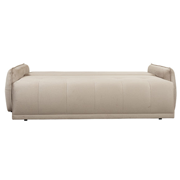 Cream Joy Extendable Sofa, Storage Box, 222 Cm