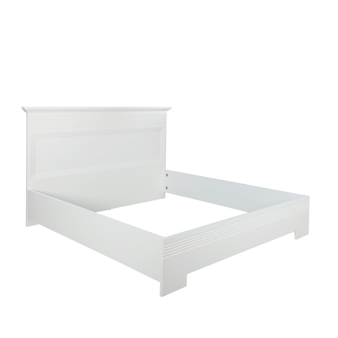 Verona Bianco Bedroom Set, Bed With Mattress Size 160 X 200 Cm, 2 Bedside Tables And Wardrobe