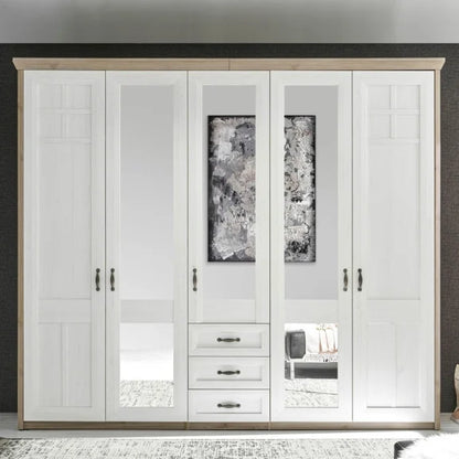 Wardrobe with 5 doors Avenue, Oak and Anderson Pine, 261 Cm