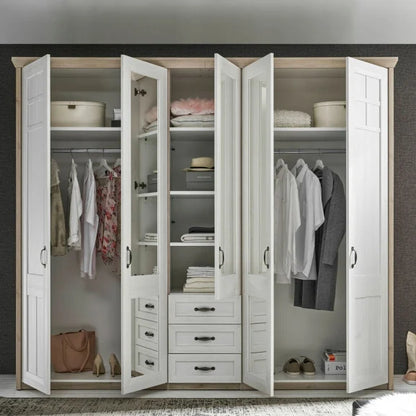 Wardrobe with 5 doors Avenue, Oak and Anderson Pine, 261 Cm