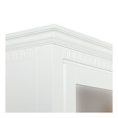 Saint Tropez Wardrobe, 3 Doors and 2 Drawers, Painted White, 208 Cm 