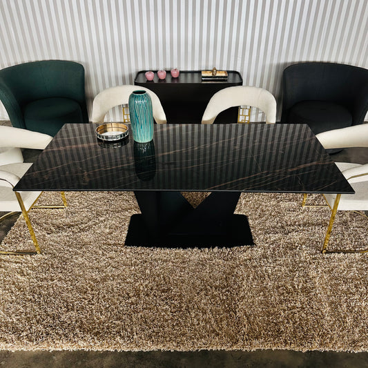 VIGO dining table, marble top 200x100x70 cm