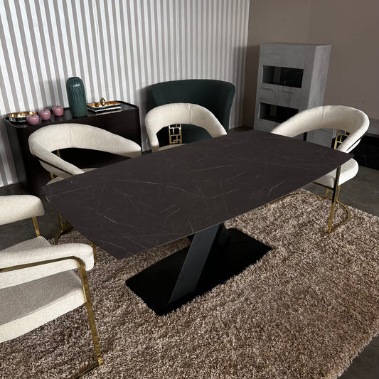 VALERIO dining table, ceramic top, 180x100x70 cm