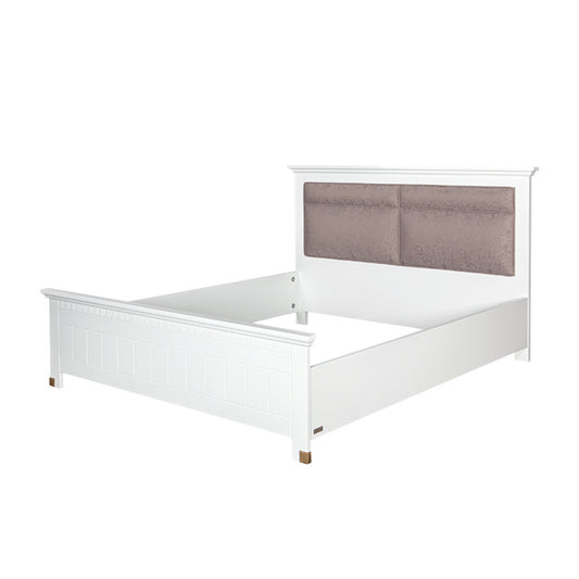 Saint Tropez Upholstered Bed, Painted White, Mattress Size 160 x 200 Cm 